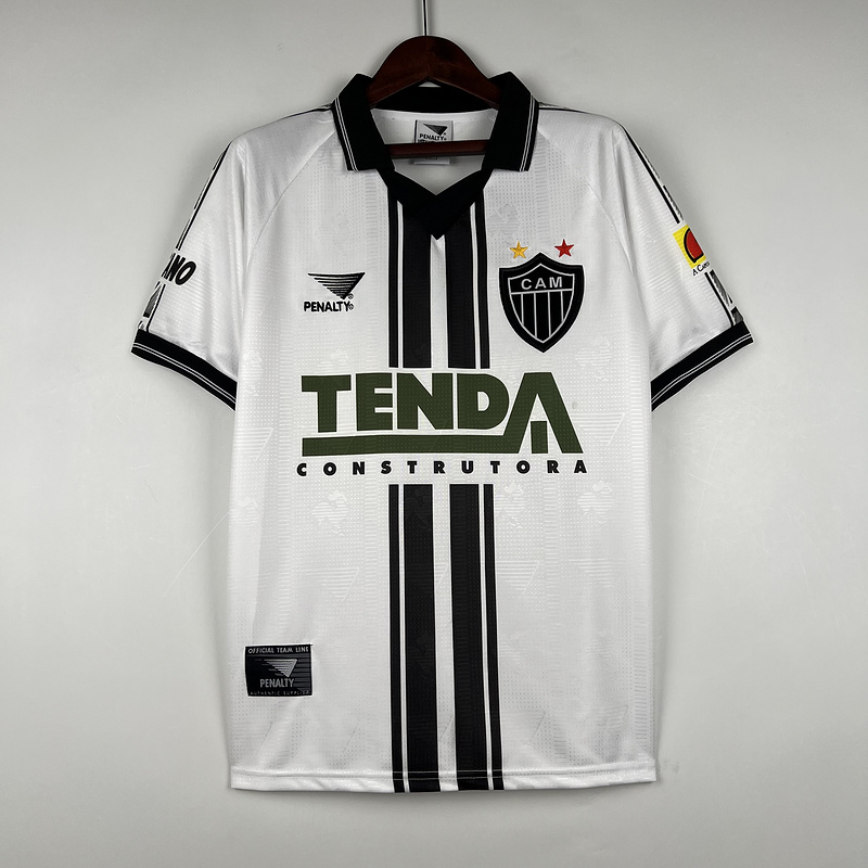 复古 Mineiro Atlético 1997 白色足球球衣足球衬衫
