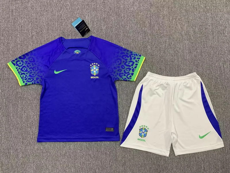 2022 巴西队客场儿童足球服