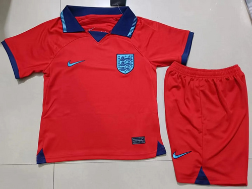 2022 英格兰客场儿童世界杯球衣 足球服 足球球衣