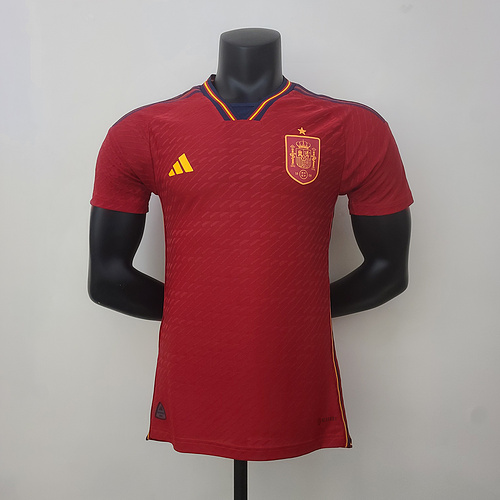 2022年球员版西班牙世界杯主场足球球衣