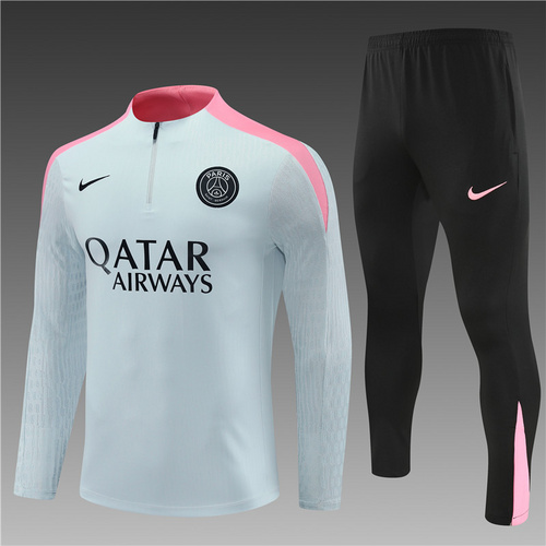 24/25 PSG 浅灰色半拉链运动服