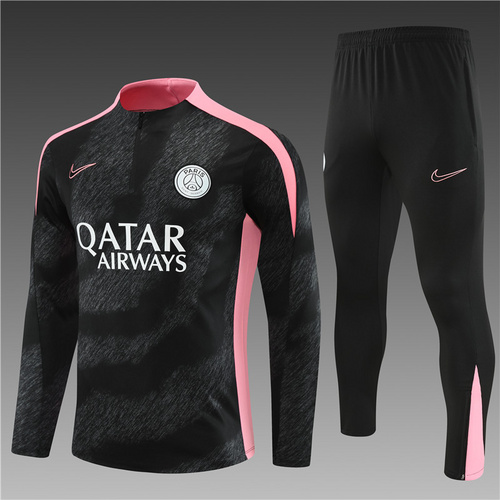 24/25 PSG 黑色迷彩半拉链运动服
