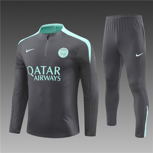 24/25 PSG 深灰色半拉链运动服