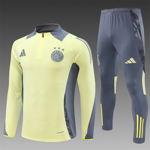 24/25 Ajax 浅黄色半拉链运动服