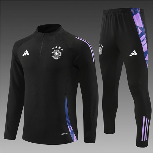 24/25 Germany 黑色半拉链运动服