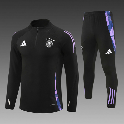 24/25 Germany 黑色半拉链运动服