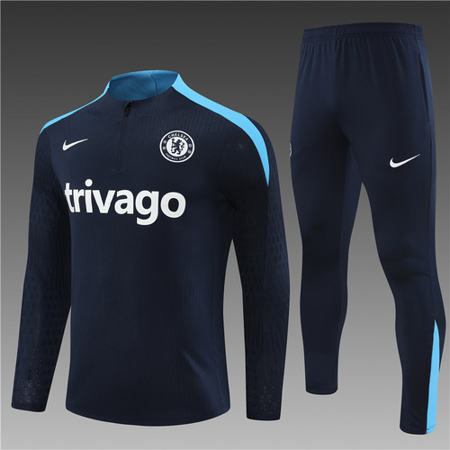 24/25 Chelsea 皇家蓝色半拉链运动服