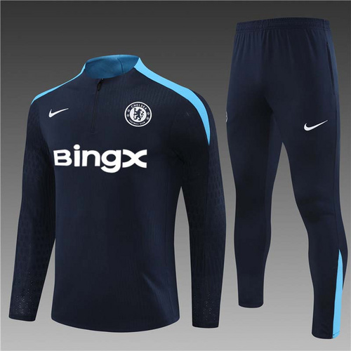 24/25 Chelsea 皇家蓝色半拉链运动服 全新广告