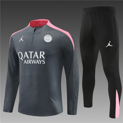 24/25 PSG 深灰色半拉链运动服