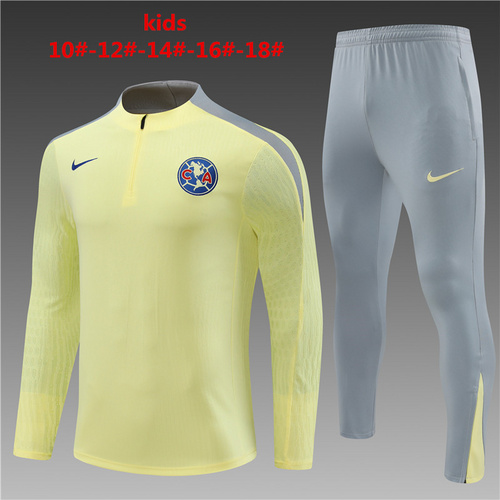 24/25 Club America 浅黄色儿童运动服