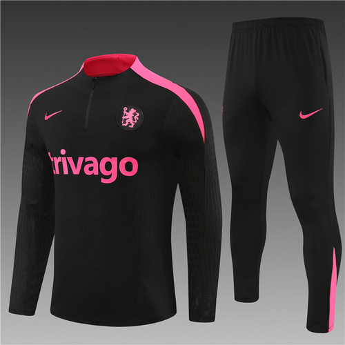 24/25 Chelsea 黑色半拉链运动服