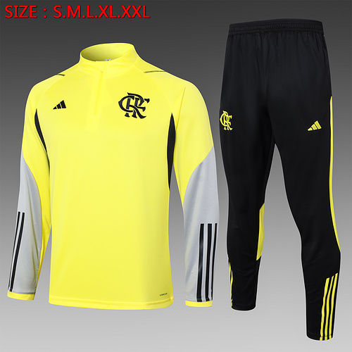 24/25 Flamengo 黄色半拉链运动服