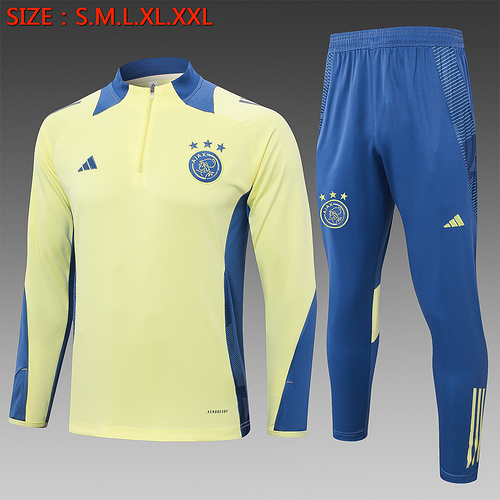 24/25 Ajax 浅黄色半拉链运动服