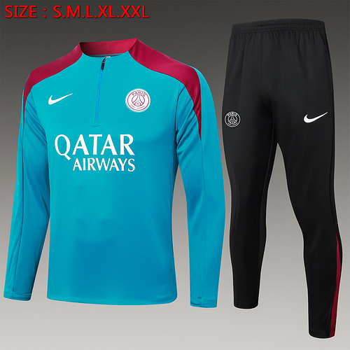 24/25 PSG 深绿色半拉链运动服