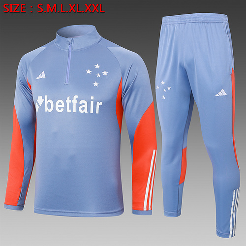 24/25 Cruzeiro 灰色半拉链运动服