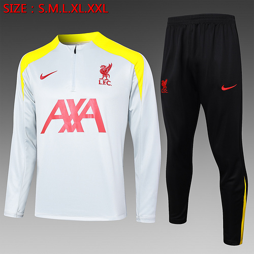 24/25 Liverpool 半拉链运动服 浅灰色