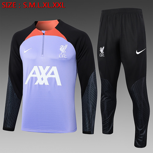 24/25 Liverpool 半拉链运动服 浅紫色