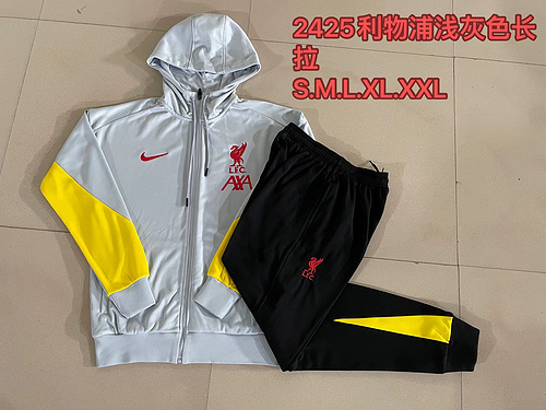 24/25 Liverpool 连帽夹克 浅灰色