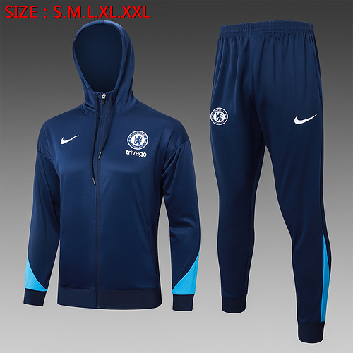 24/25 Chelsea 皇家蓝色连帽夹克
