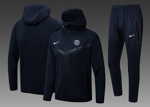 24/25 PSG 皇家蓝色连帽夹克