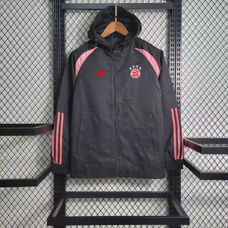 24/25 Bayern 黑色和粉色风衣