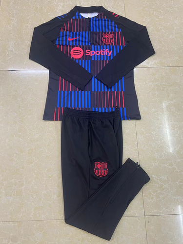 24/25 巴塞罗那红蓝半拉链运动服