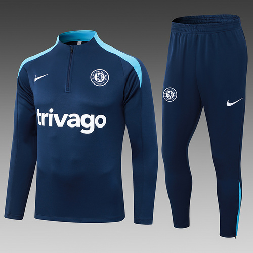 24/25 Chelsea 皇家蓝色半拉链运动服