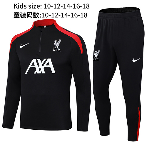 24/25 Liverpool 黑色小山羊半拉链运动服