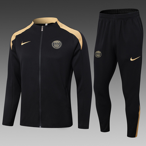 24/25 PSG 黑色配金色运动服
