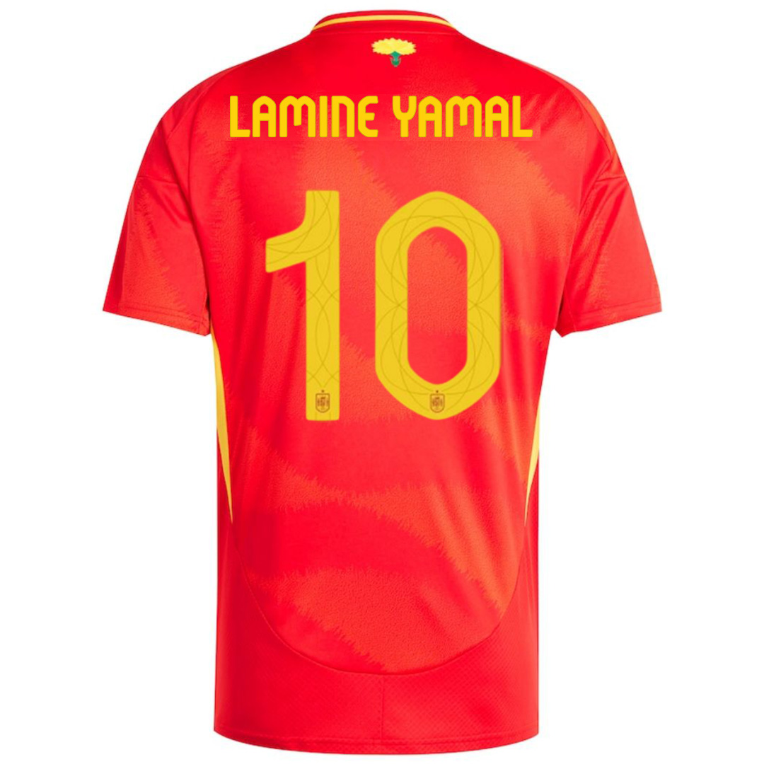 LAMINE YAMAL 10 西班牙主场球衣球员版 2024 年欧洲杯