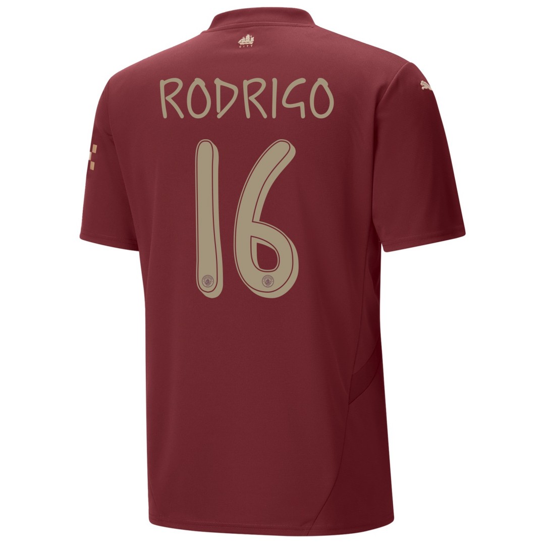 RODRIGO 16 曼城第三球衣 2024/25 - UCL 字体