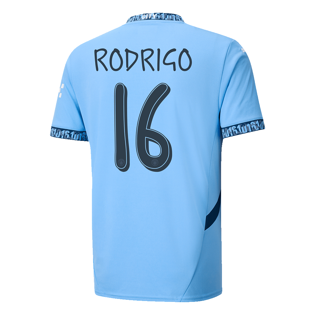 [超级复制品] RODRIGO 16 曼城主场球衣 2024/25 - UCL 字体