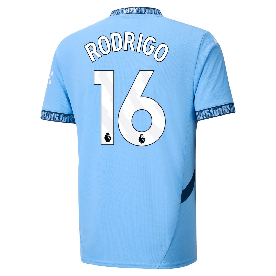 [超级复制品] RODRIGO 16 曼城主场球衣 2024/25 - UCL 字体