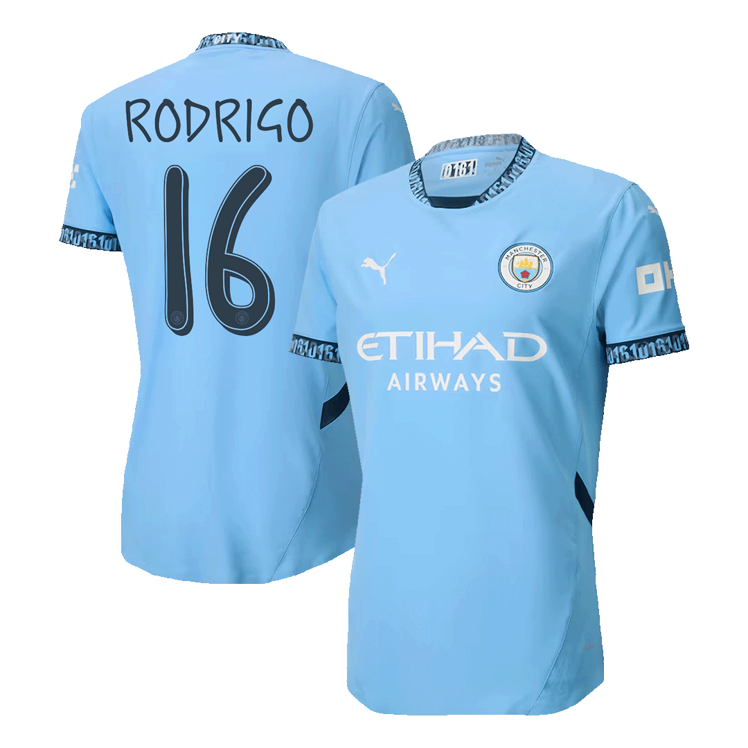 RODRIGO 16 曼城主场球衣 2024/25 - UCL 字体
