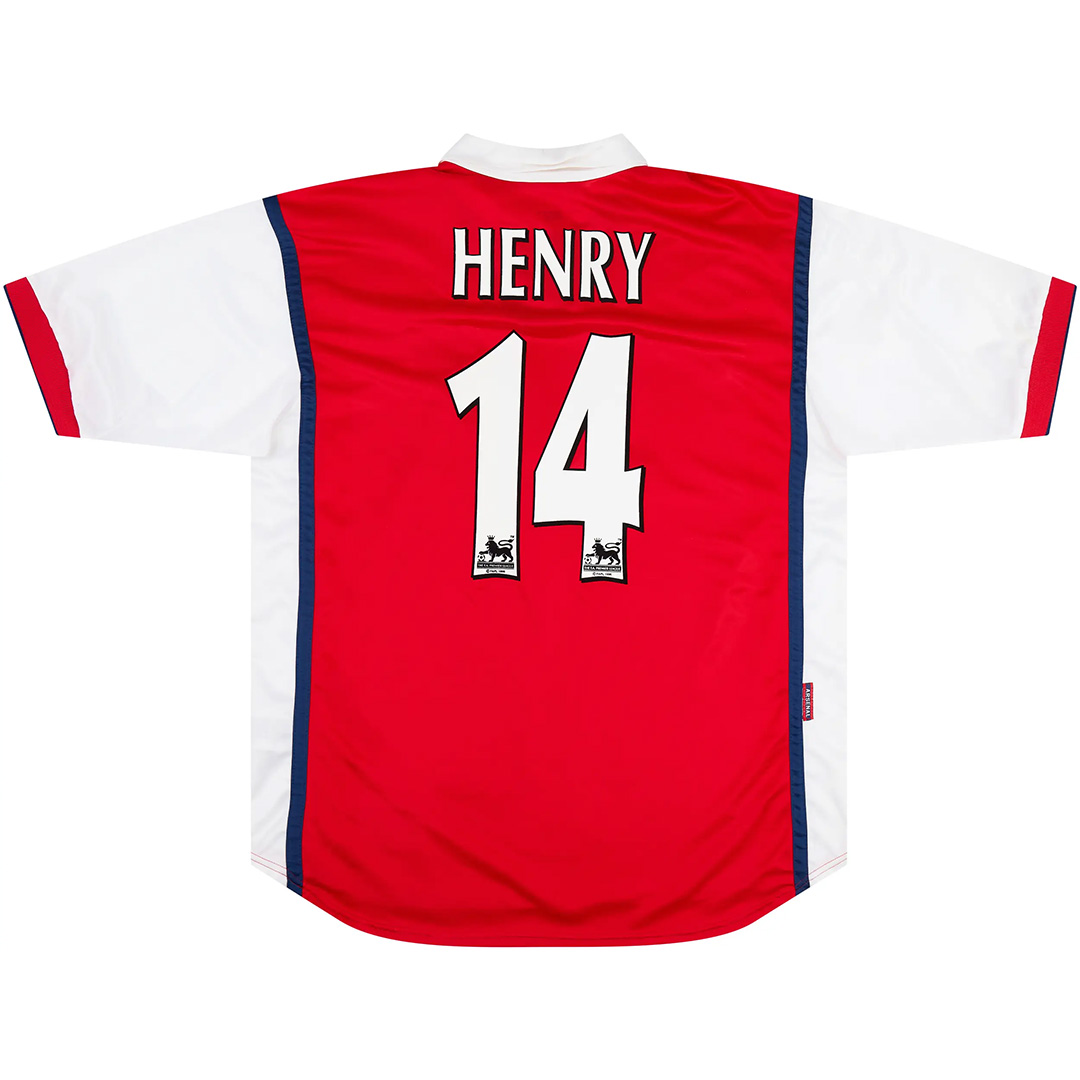 HENRY 14 阿森纳复古主场球衣 1998/99