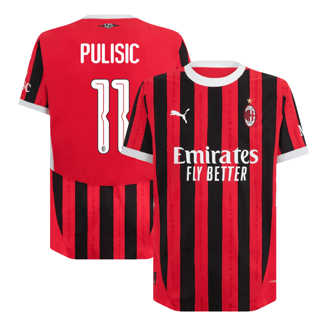 PULISIC 11 AC 米兰主场球衣 2024/25 - UCL 字体