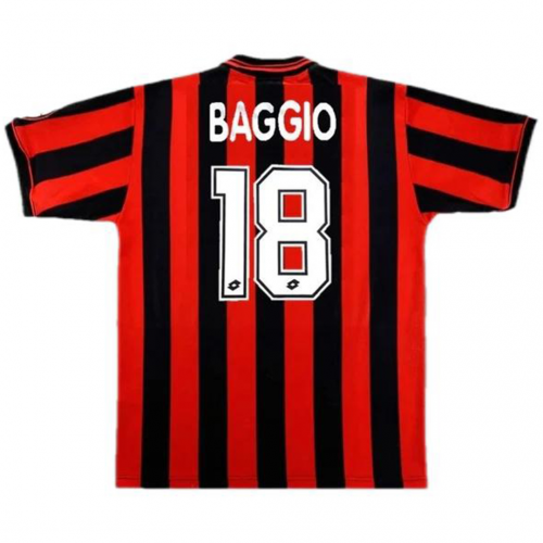 BAGGIO 18 复古AC米兰主场球衣1996/97