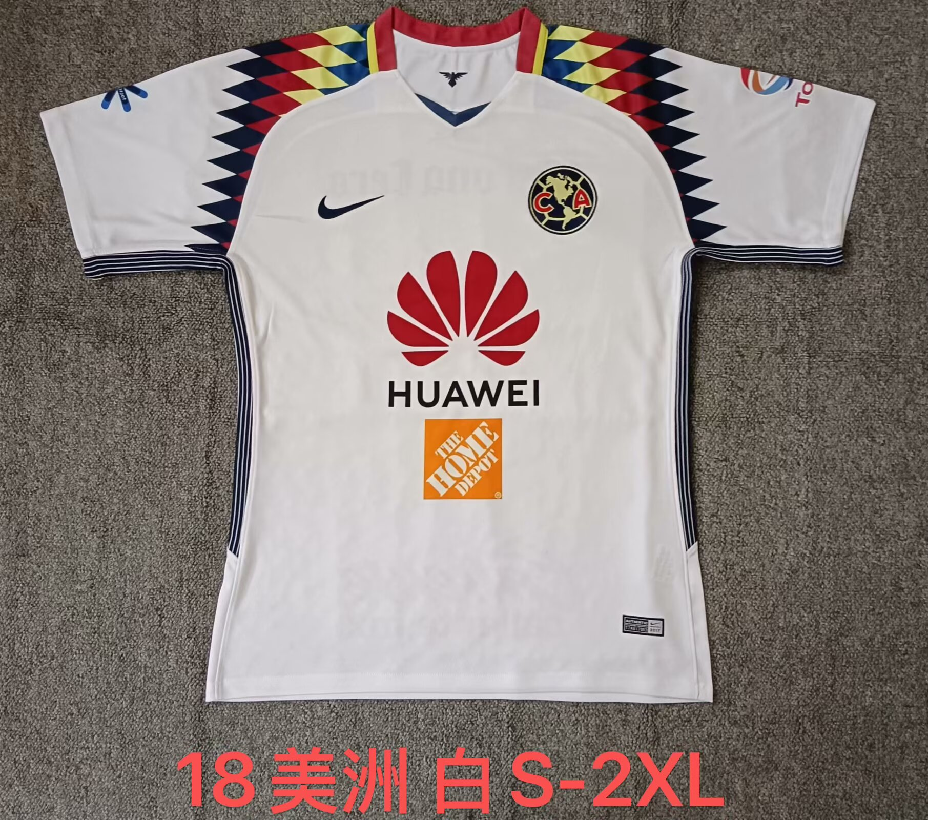2018复古美式白色客场