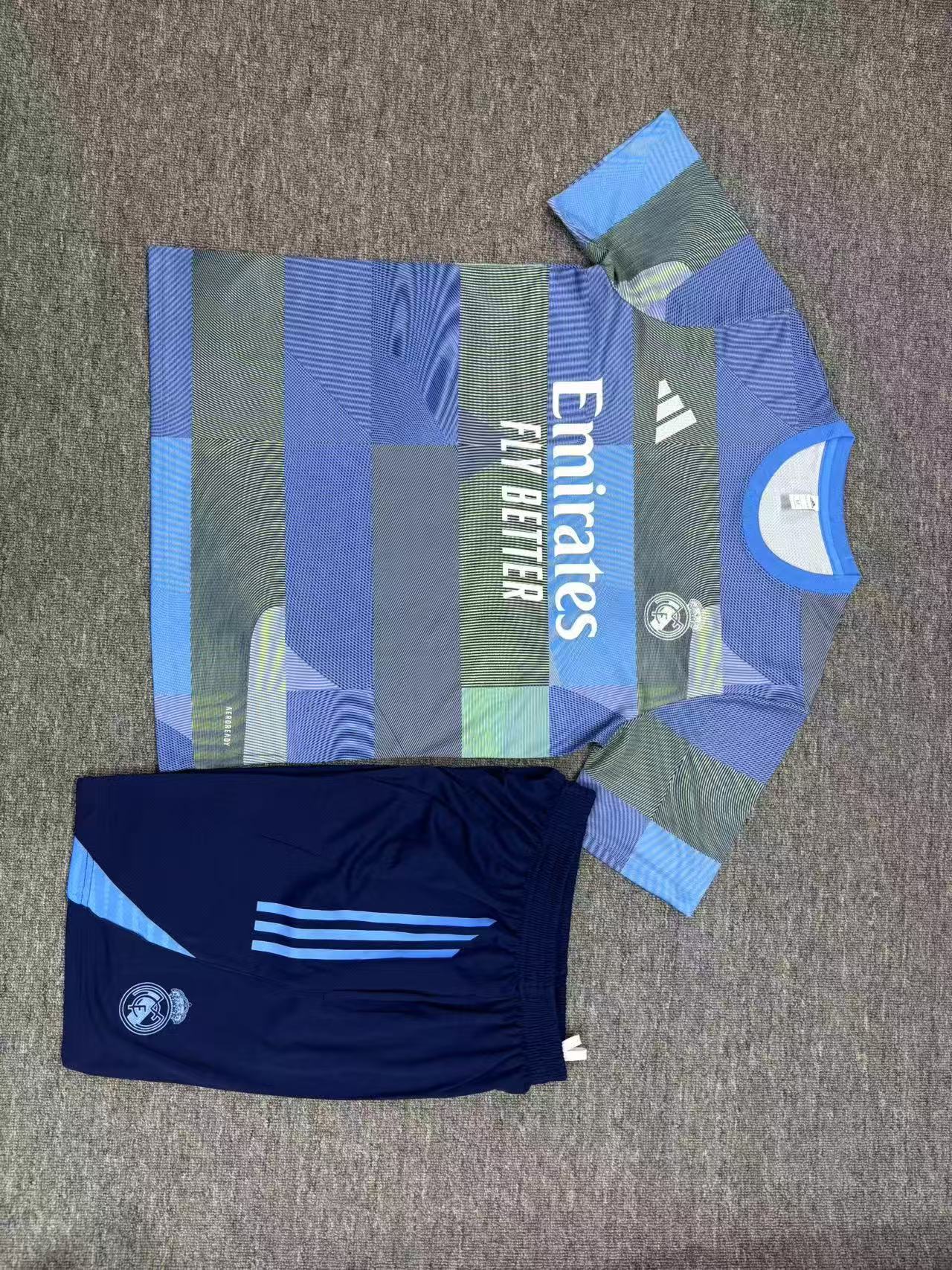 训练服 2526 儿童短袖皇马浅兰色【迷彩款】